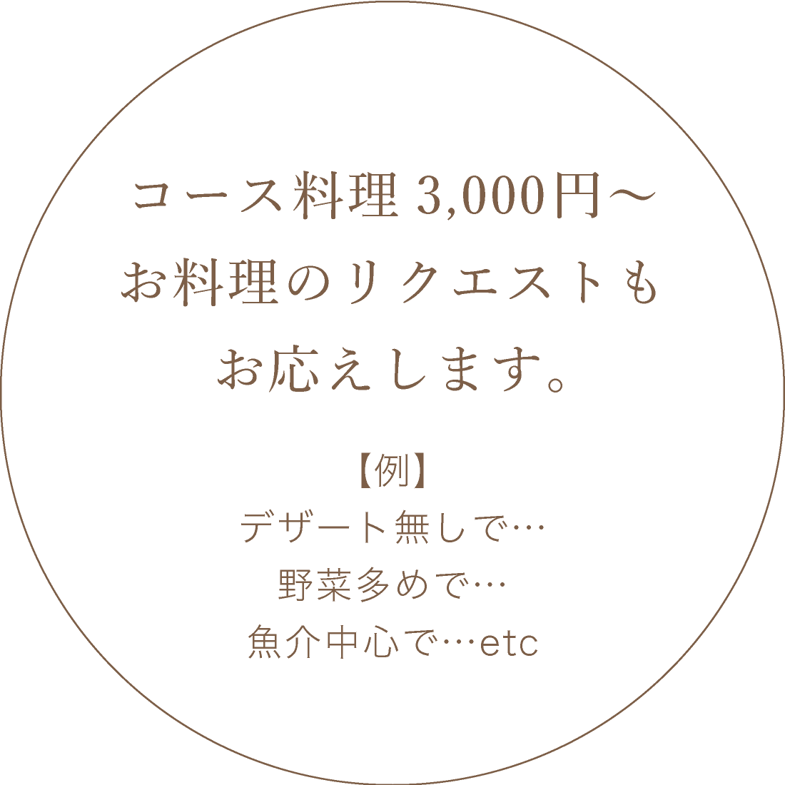 3,000円〜ご相談承ります